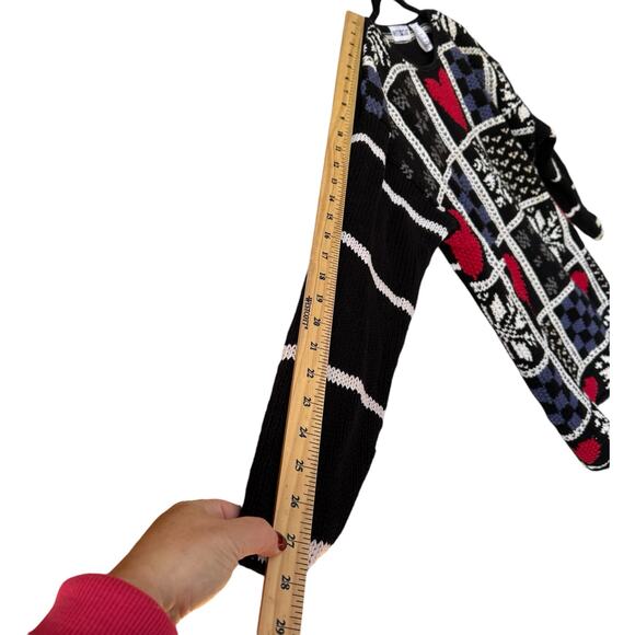 VTG White Stag Chunky Knit Pullover Sweater L Graphic Heart Grandpa Snowflake - Picture 6 of 8